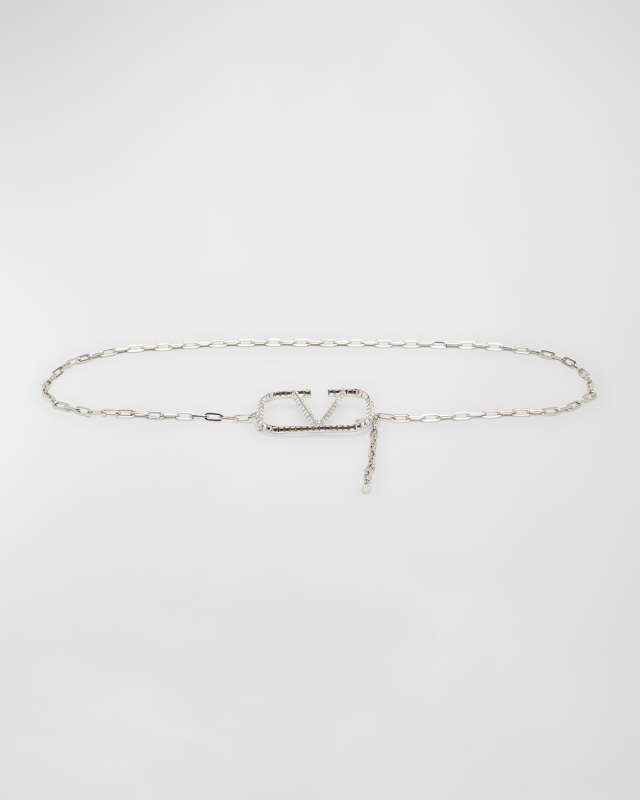 V-Logo Signature Chain Belt